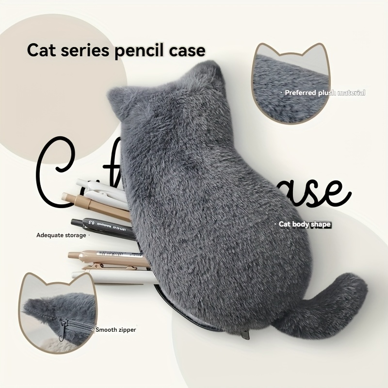 Cute Plush Cat Pencil Cases, K - Korean Skincare Routine recension och pris
