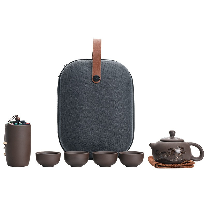 Purple Clay Travel Tea Set wit - Korean Tea Set recension och pris