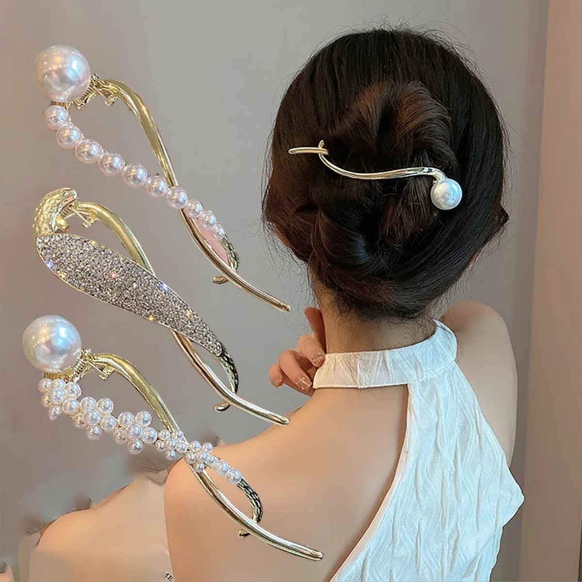 Elegant Glitter Pearl Hair Cli - Korean Lifestyle & Kids Boutique Photos recension och pris