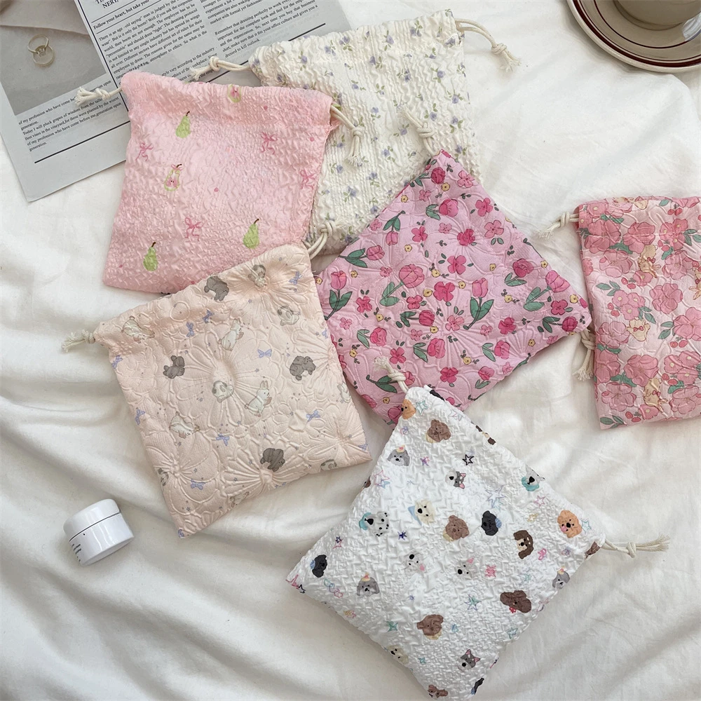 Cartoon Drawstring Cosmetic Ba - Korean Skincare Routine recension och pris
