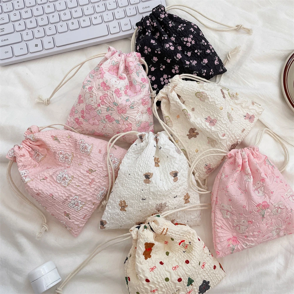 Cartoon Drawstring Cosmetic Ba - Korean Skincare Routine recension och pris