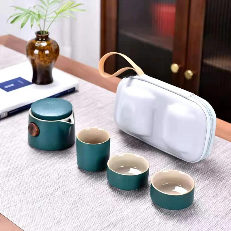 Black Pottery Outdoor Travel T - Korean Tea Set recension och pris