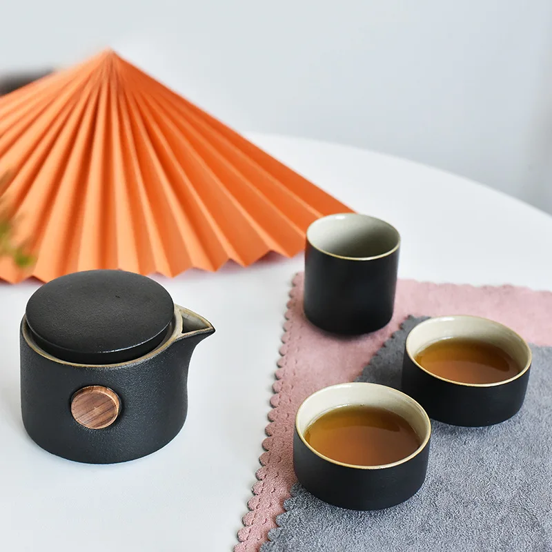Black Pottery Outdoor Travel T - Korean Tea Set recension och pris