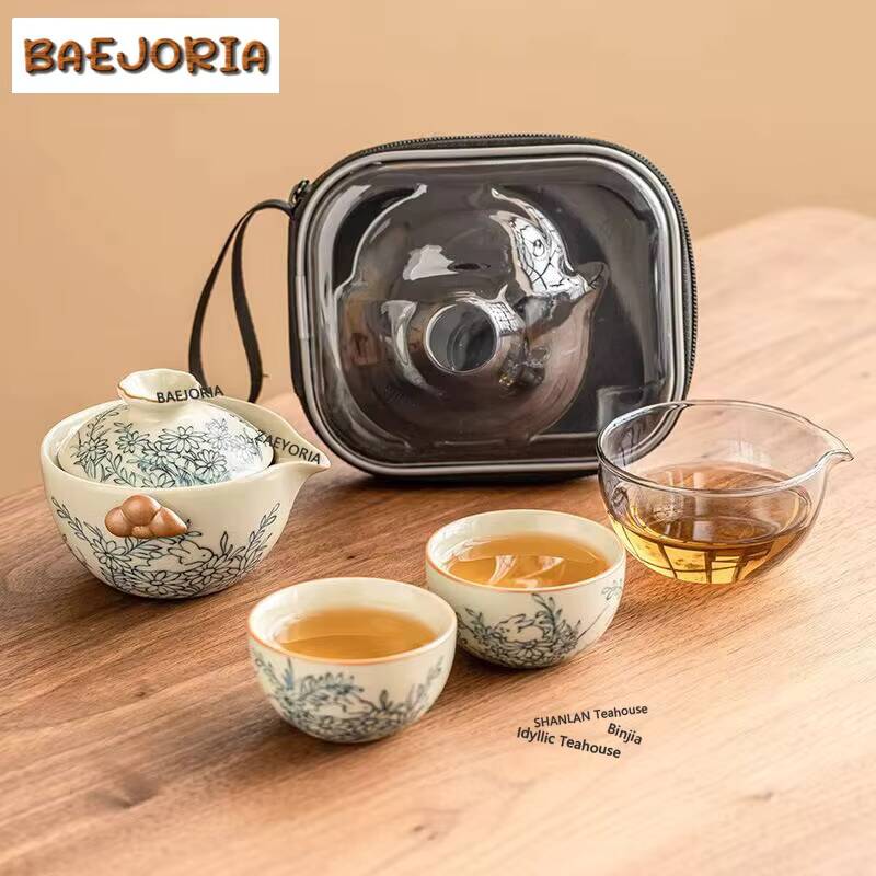 Cute Rabbit Sunflower Ru Kiln  - Korean Tea Set recension och pris
