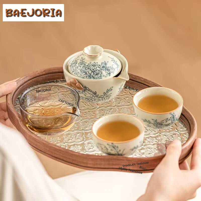 Cute Rabbit Sunflower Ru Kiln  - Korean Tea Set recension och pris