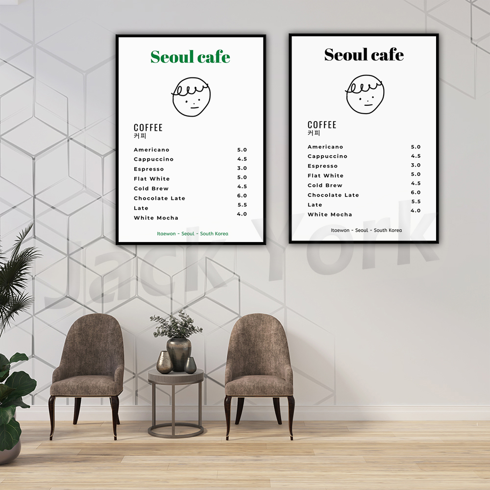 Seoul Cafe Print Wall Art Prin - Korean Lifestyle Aesthetic recension och pris