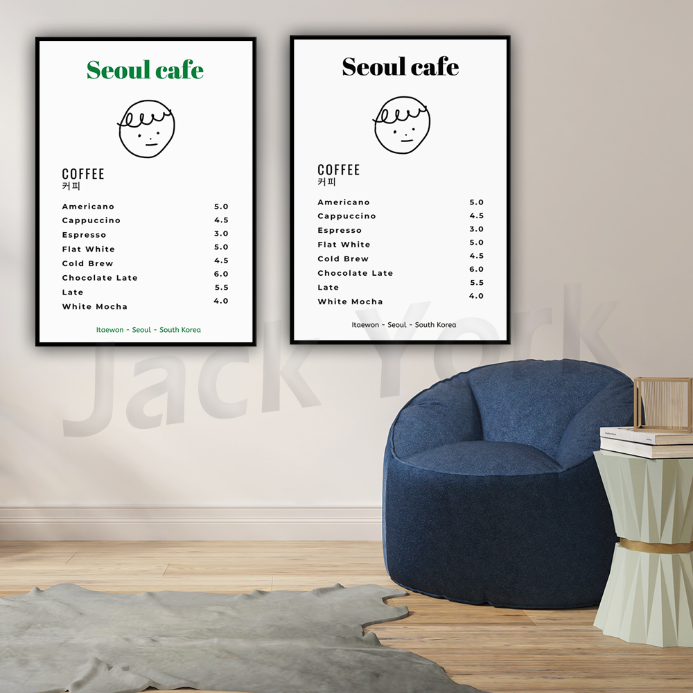 Seoul Cafe Print Wall Art Prin - Korean Lifestyle Aesthetic recension och pris