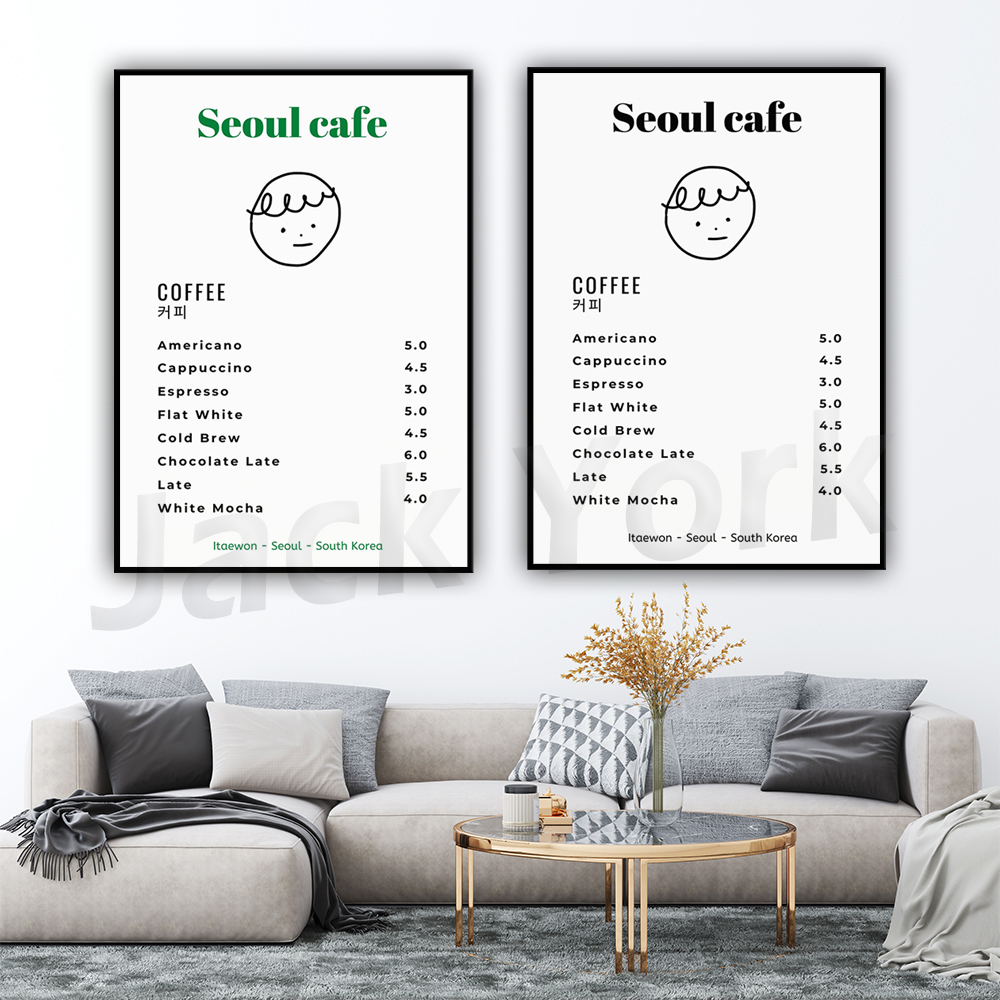 Seoul Cafe Print Wall Art Prin - Korean Lifestyle Aesthetic recension och pris
